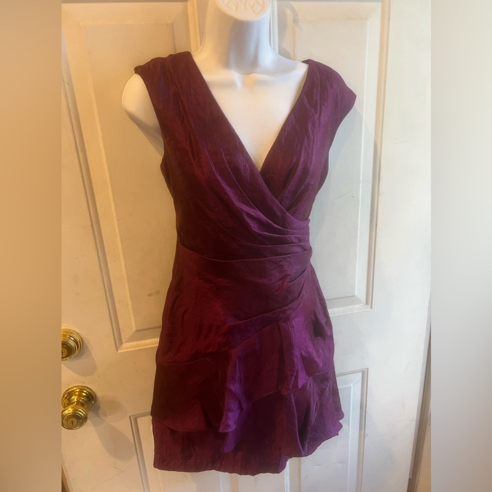 London times petites mauroonish purple dress